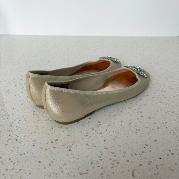 Badgley Mischka - Abella gold leather flats - Picture 6 of 13